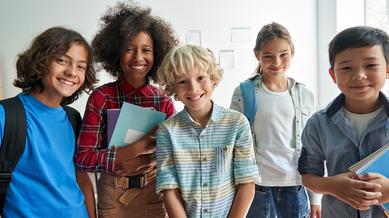 Smiling children in classroom