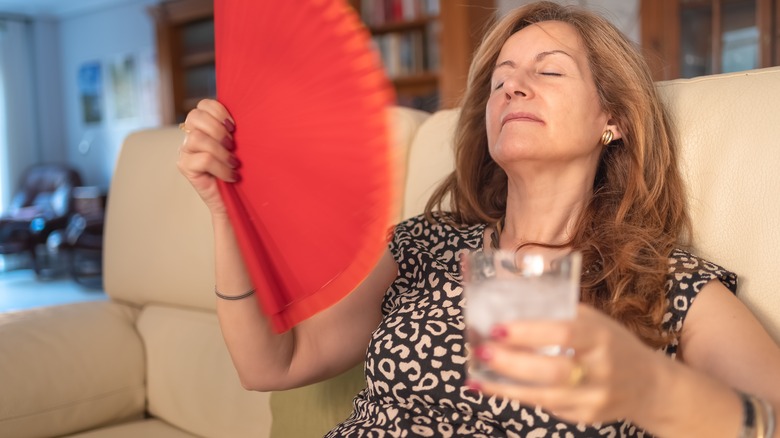 woman having hot flash