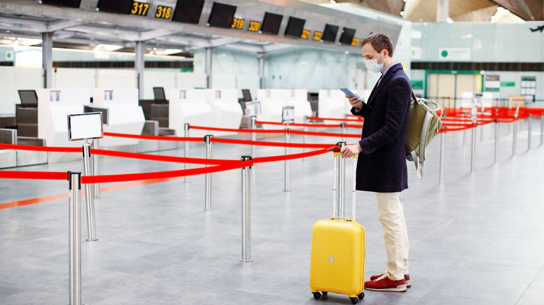 Man waiting at airport