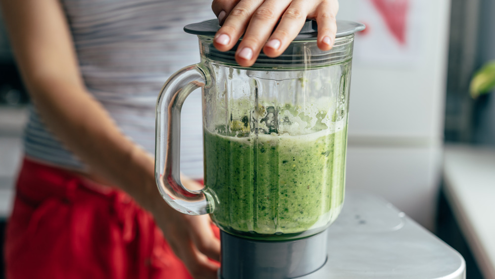 Meal replacement shake in a blender