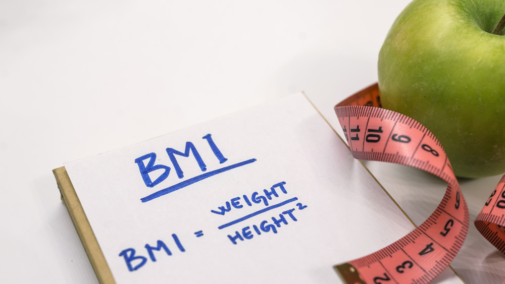 Notepad with body mass index formula