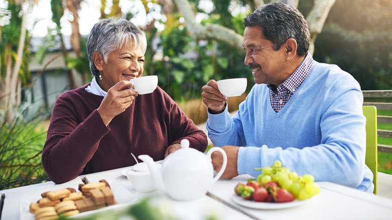 couple sitting at table