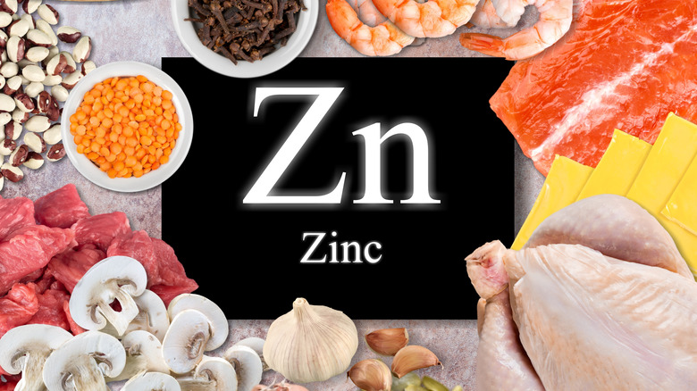 zinc lettering and food sources