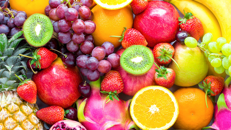 Assorted fruit collage