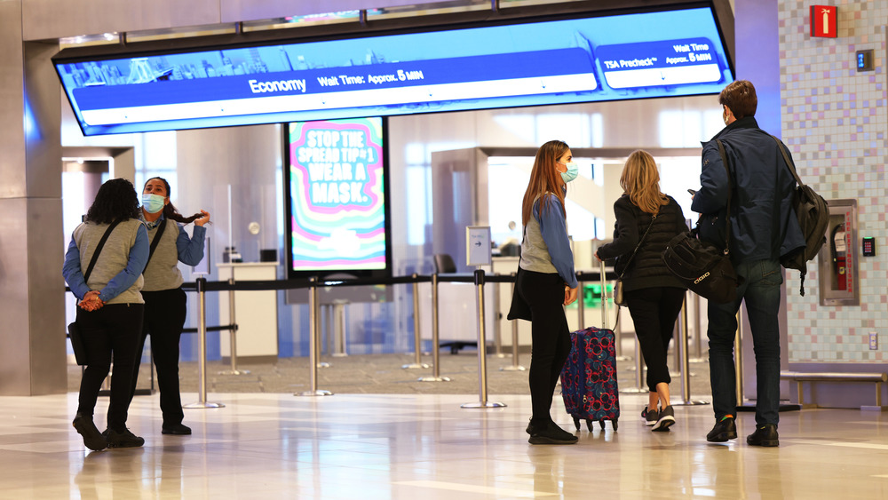 Airport travelers over the Thanksgiving holiday