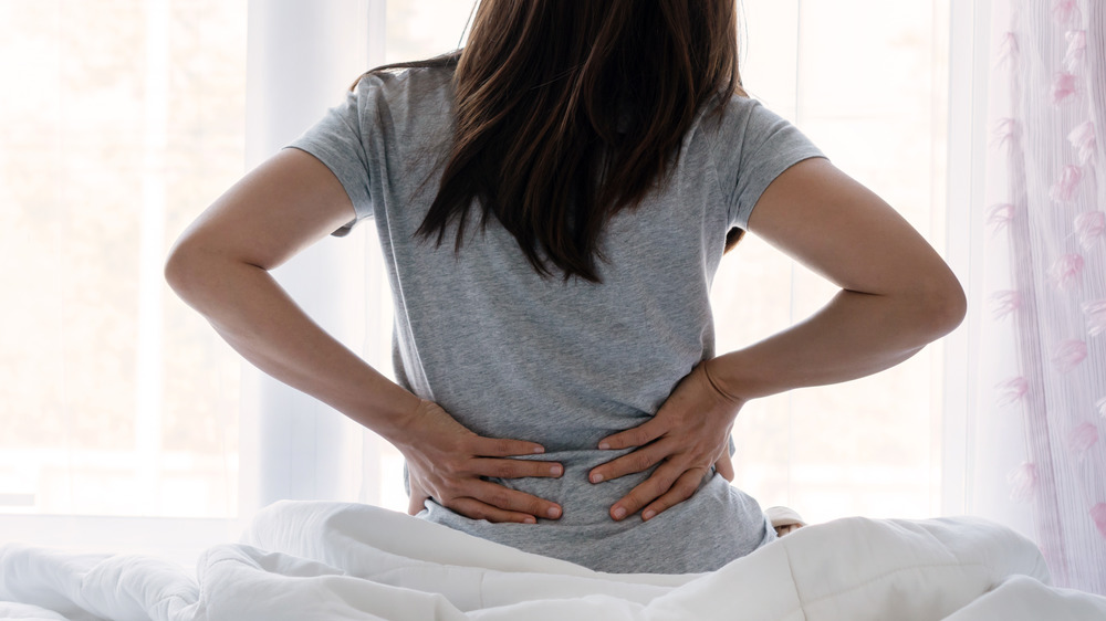 woman with back pain