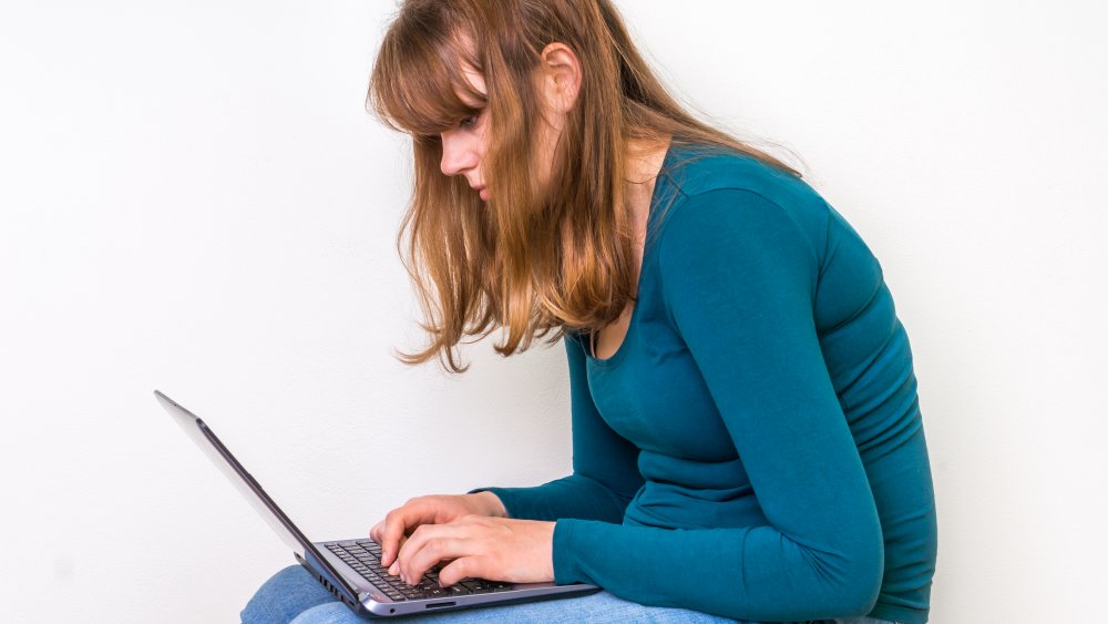 Woman with poor posture