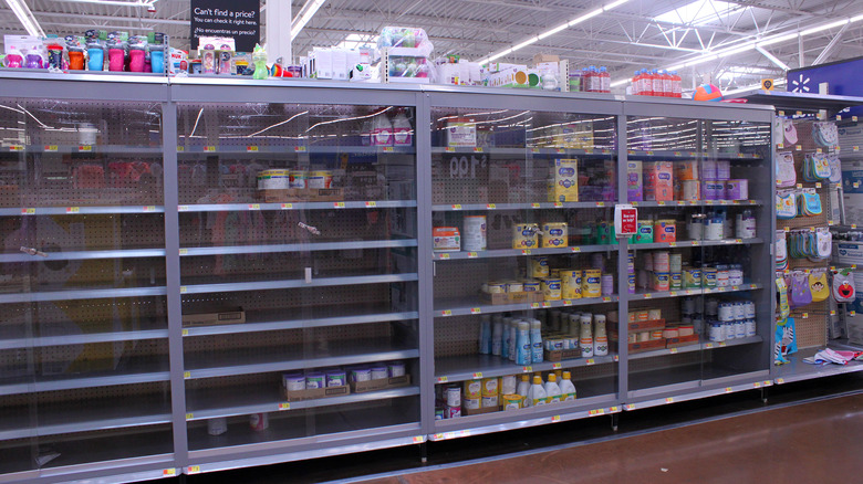 baby formula store shelves empty