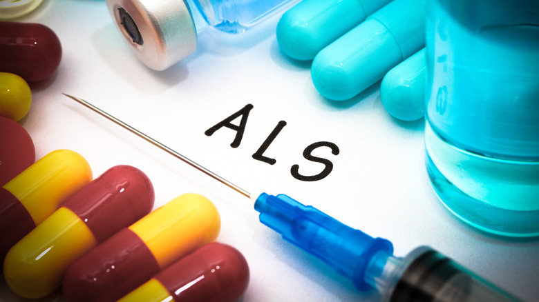Pills and syringe to treat ALS