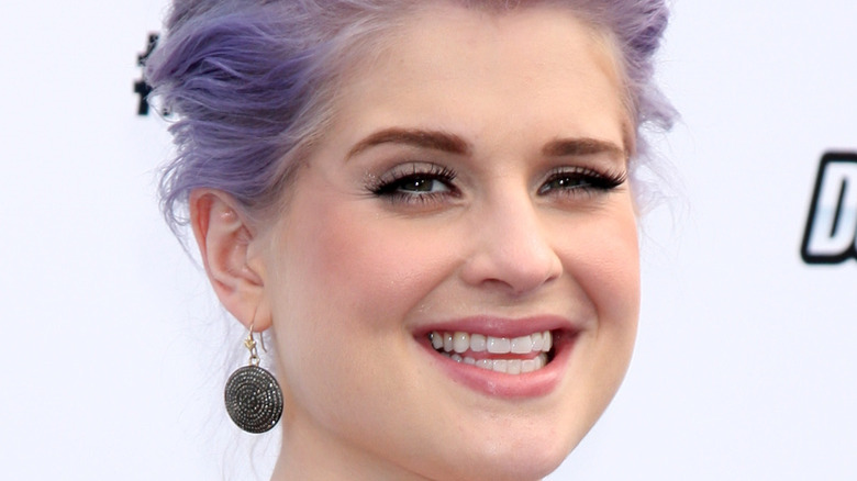 Kelly Osbourne with purple hair