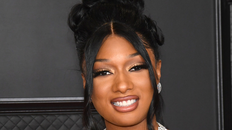 Megan Thee Stallion after winning three Grammys in 2021