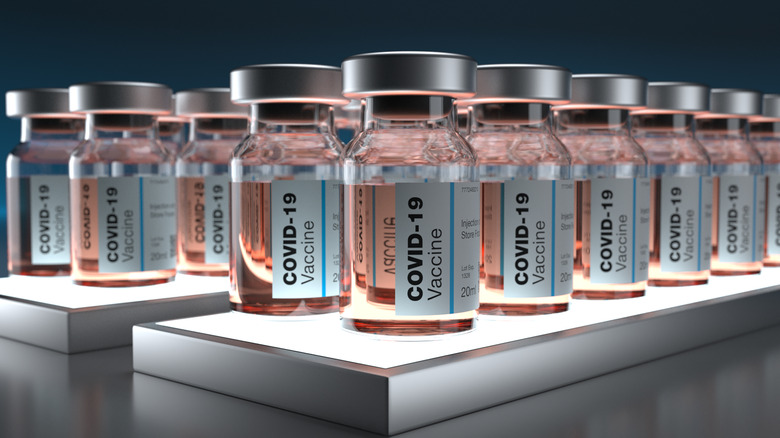 Vials of COVID-19 vaccine