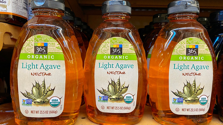 Agave nectar in the grocery store