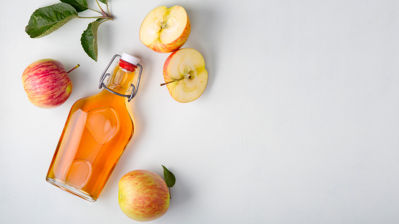 A bottle of apple cider vinegar