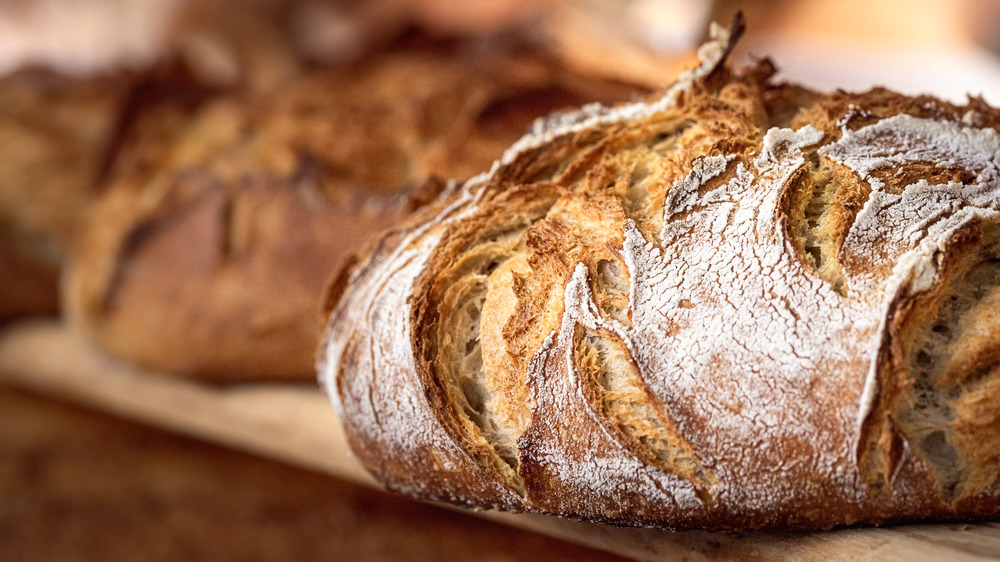 Close up of a loaf of bread 