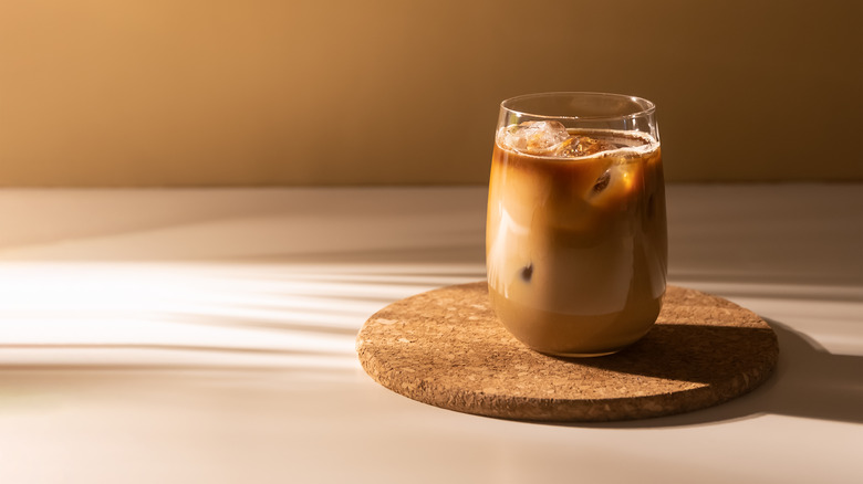 Glass of chocolate milk