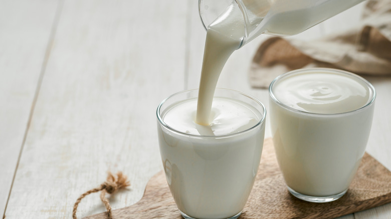 pitcher of milk