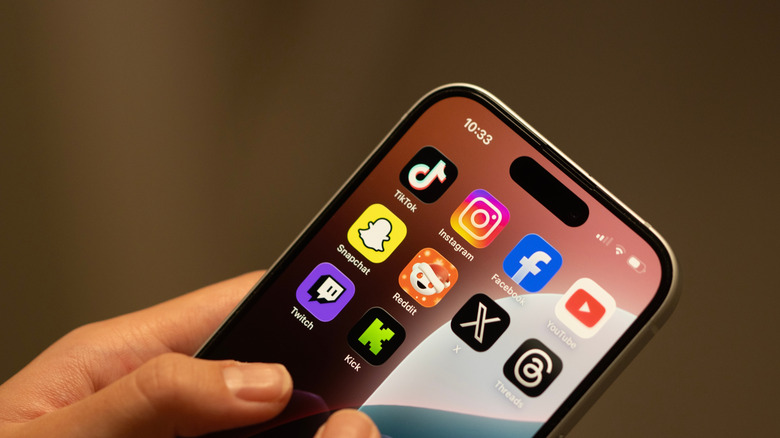 picture of an iPhone with social media apps