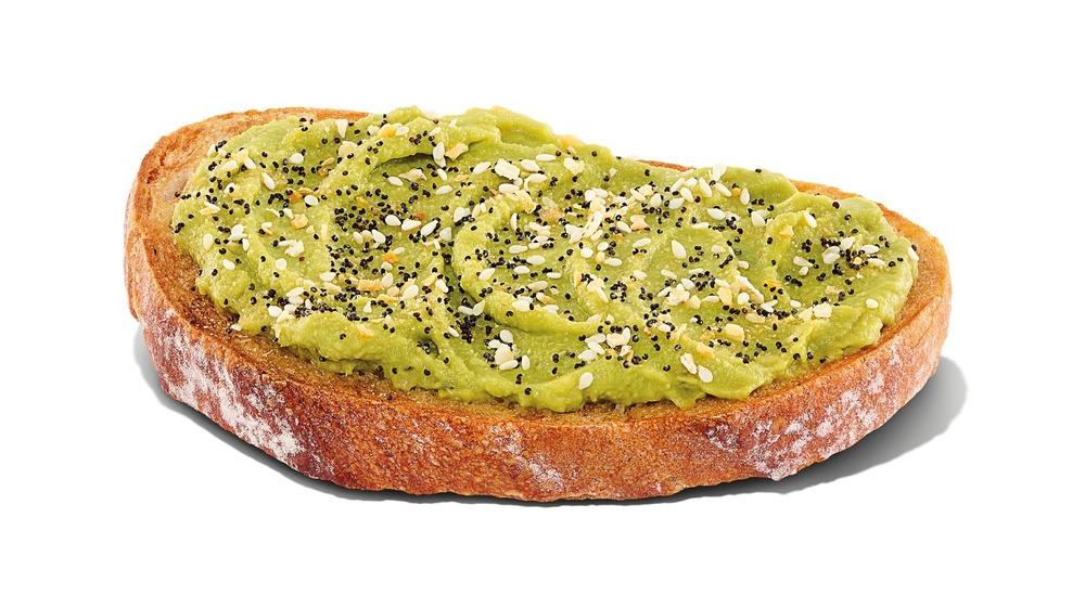 A close up of Dunkin's new Avocado Toast