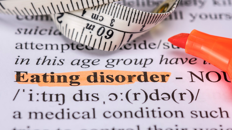 Text reading "eating disorder"