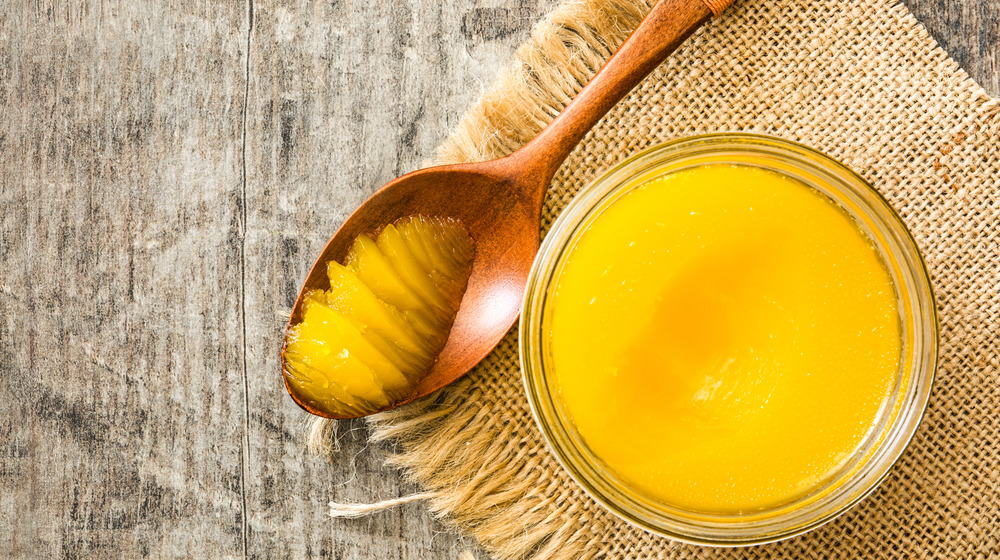 ghee and clarified butter in a bowl