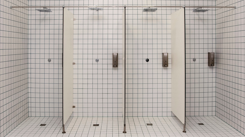 Public shower bathroom