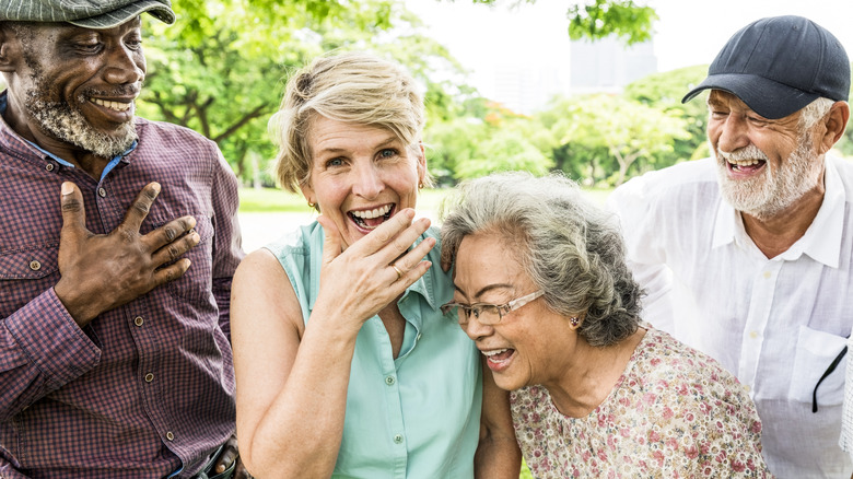 Group of older friends laughing