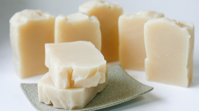 Bars of castile soap