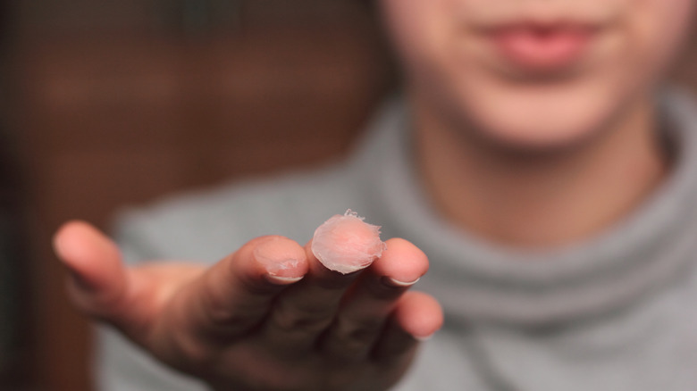 vaseline on fingers