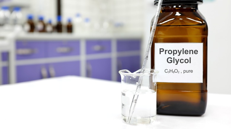 bottle of propylene glycol