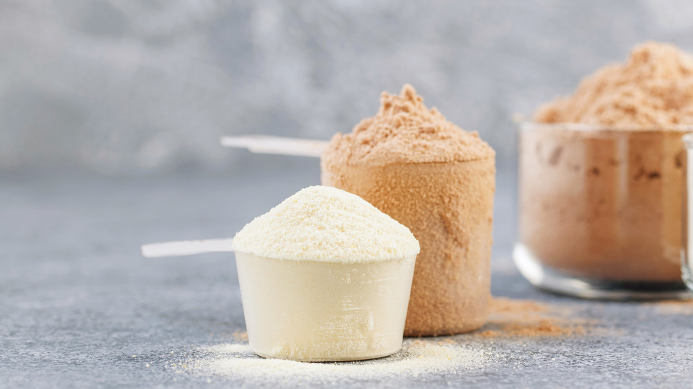 protein powder in preparation for use 