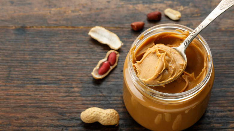 Jar of peanut butter