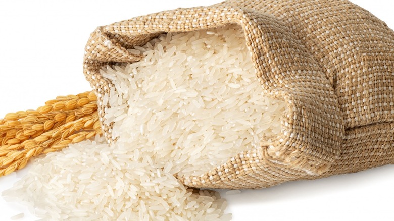 bag of raw rice