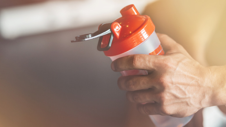 Pre workout in a blender bottle