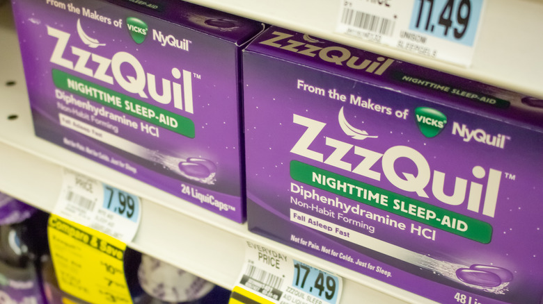 Two packages of ZzzQuil at a store