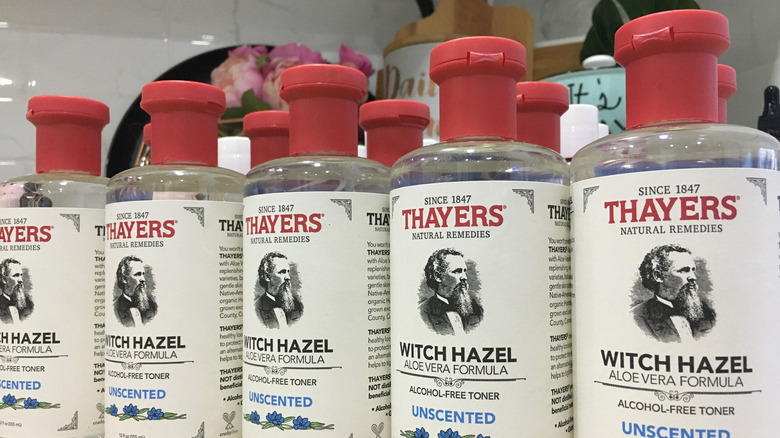 Bottles of witch hazel toner
