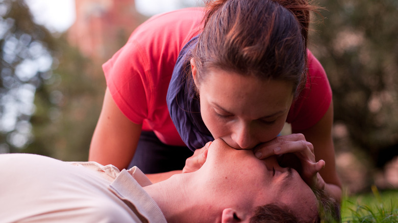trained expert rescue breathing cpr