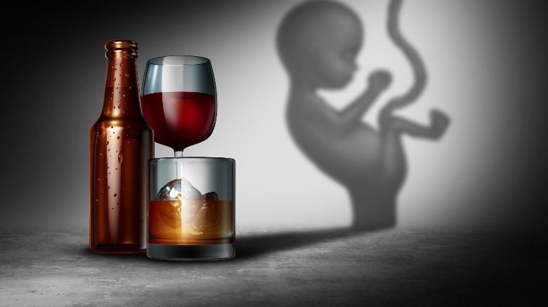 Image of alcohol and fetus