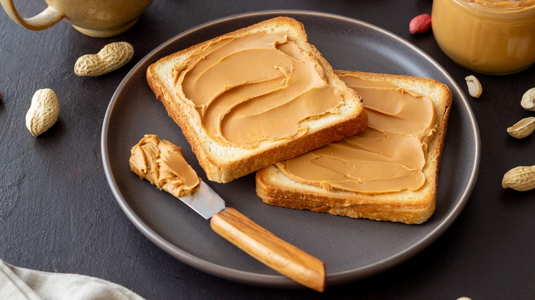 Peanut butter on bread
