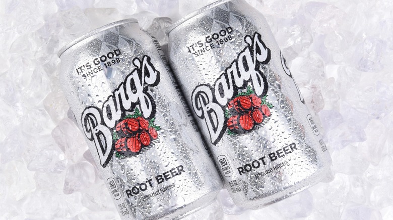 Barq's root beer cans