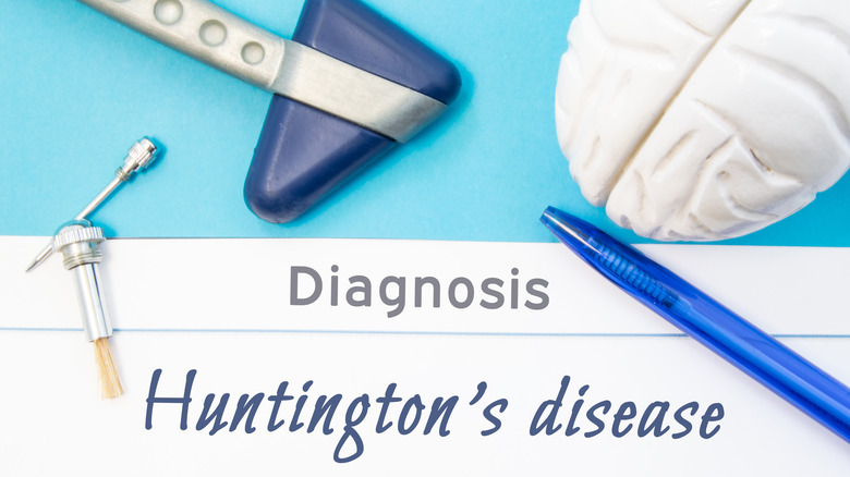 Doctor's clip board for Huntington's disease 