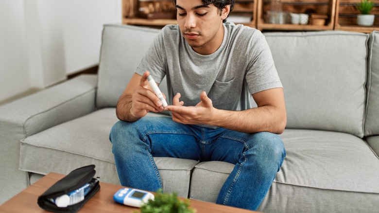 man with diabetes