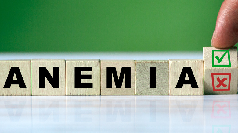 anemia written on blocks concept image