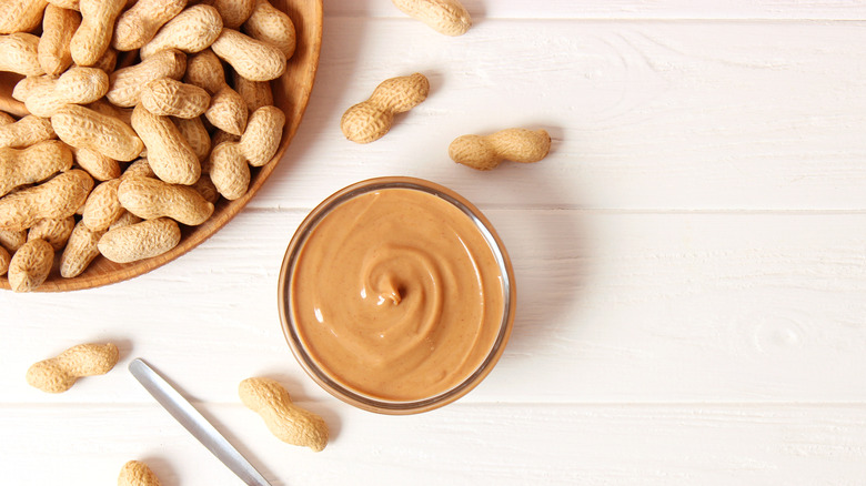 Peanut butter and peanuts