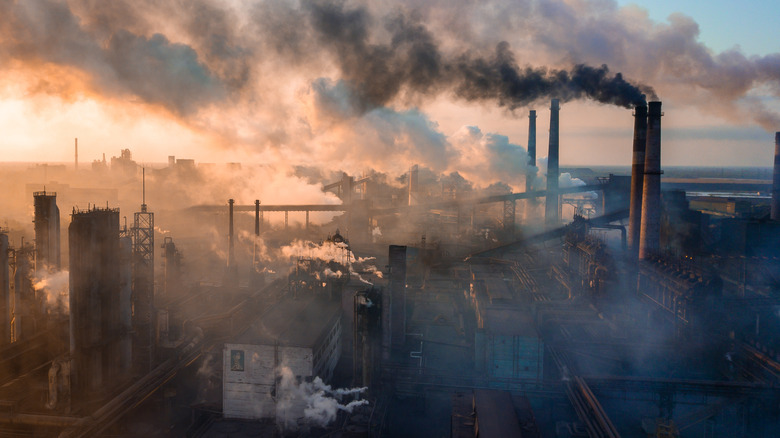 air pollution from industrial plant