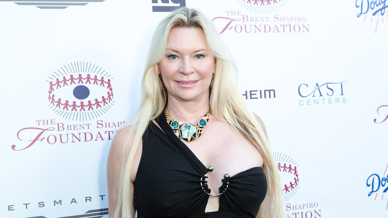 Jackie Siegel in black dress