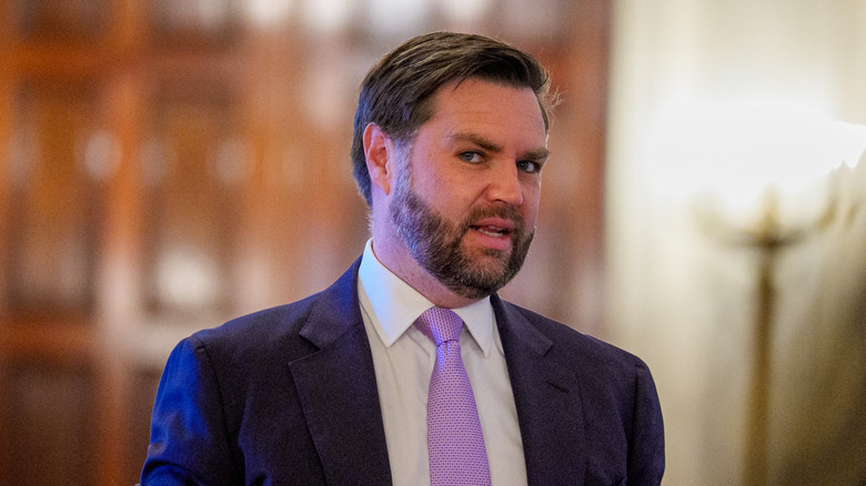 JD Vance at a political event