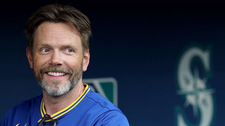 joel mchale at a baseball game in seattle