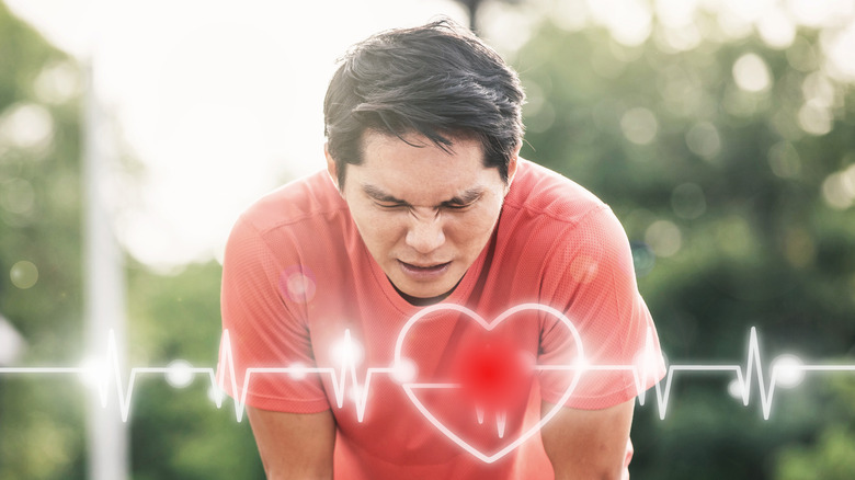 male runner experiencing cardiac arrest