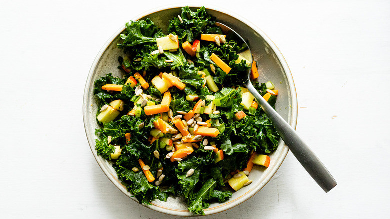 kale apple cheddar salad